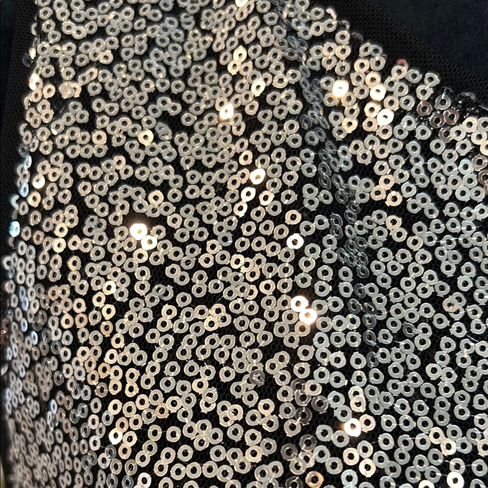 Silver Sequin Sleeveless Tank - Picture 2 of 7